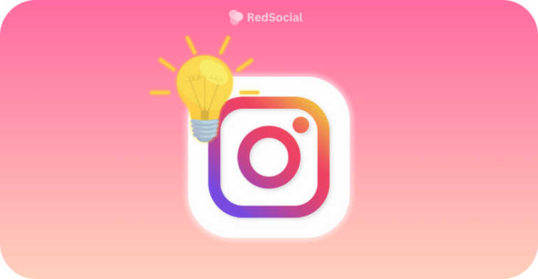 instagram logo with lightbulb