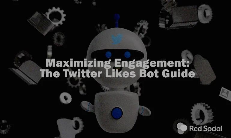 featured image containing a robot, gadgets and a text in the middle saying 'the twitter likes bot guide'