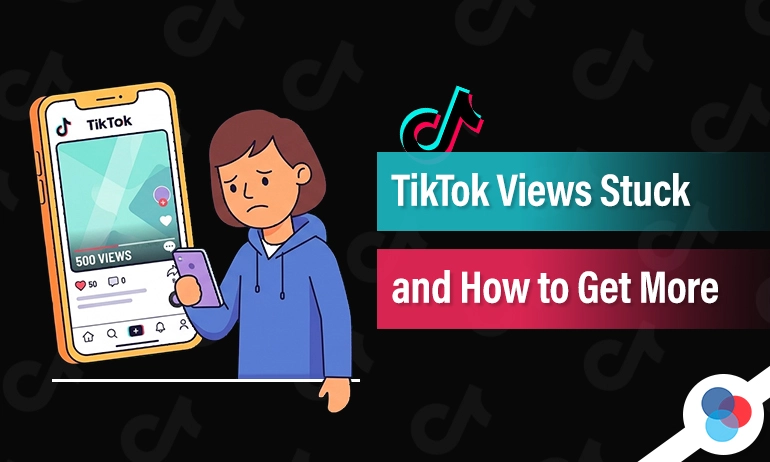 image of a sad person looking at their frozen views on tiktok