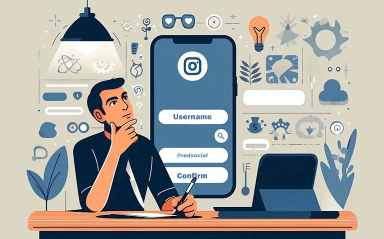 a guy thinking about his username, with a phone behind him