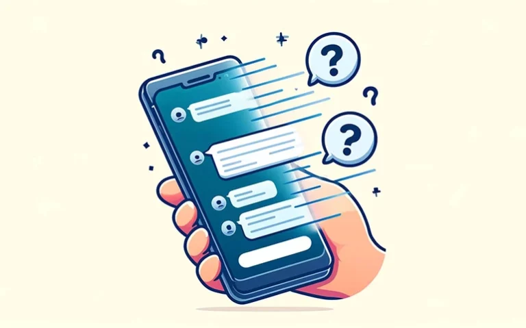 image showing a phone with text images vanishing