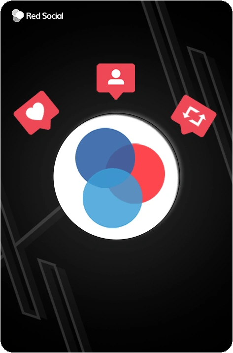 redosical logo in the middle with engagement symbols around