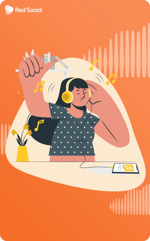 Person enjoying music with headphones