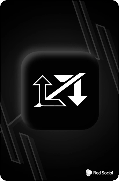 Icon of a square black button with white arrows indicating retweeting