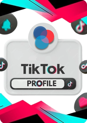 A TikTok profile graphic with the platform’s logo, representing profile optimization.