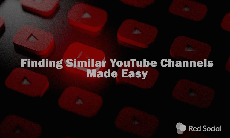 Image featuring YouTube play buttons, representing the concept of finding similar YouTube channels easily.