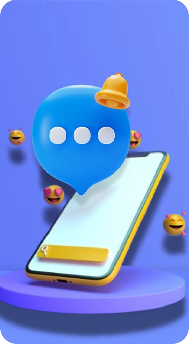 Notification bubble representing message interactions on Facebook.