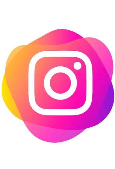 Colorful Instagram logo with gradient shades of pink, orange, and yellow.