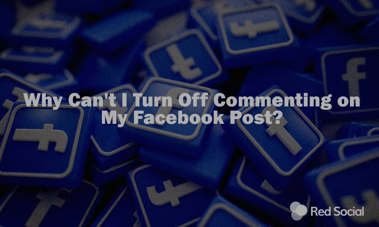 Facebook icons representing the challenge of turning off comments on a post.
