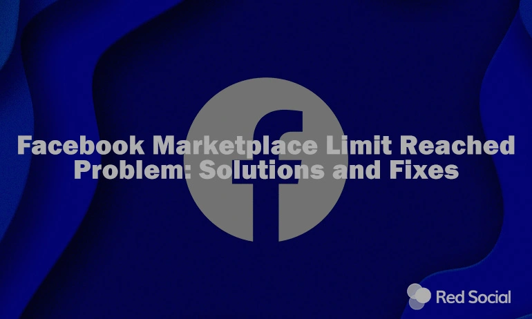 Facebook Marketplace limit reached solutions banner with Facebook logo