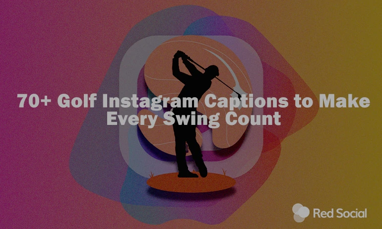 Blog image of an Instagram post with a golfing illustration.