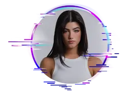 Charli D'amelio picture with TikTok border.