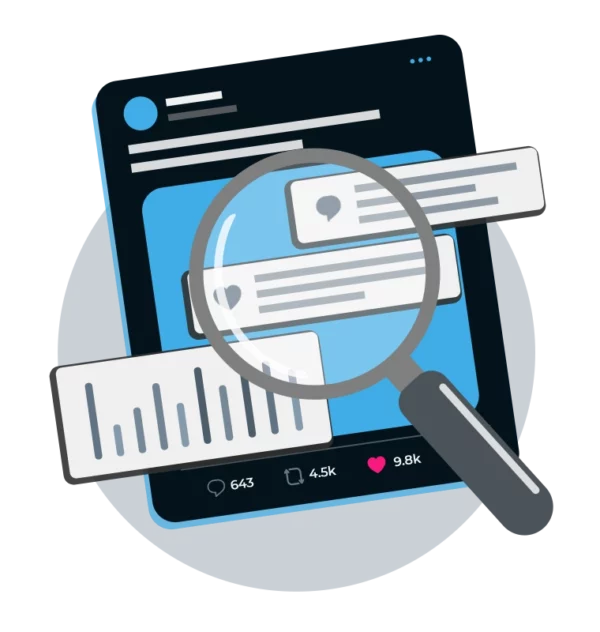 An illustration of a case study being performed on X (Twitter).