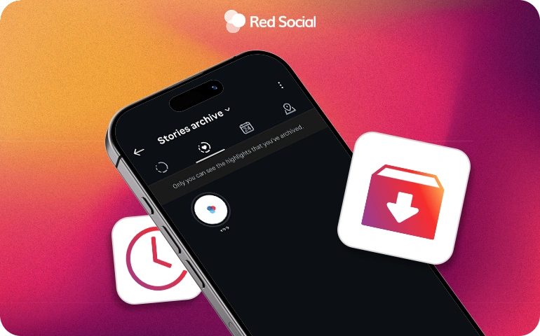 instagram stories archive screen with archive icons
