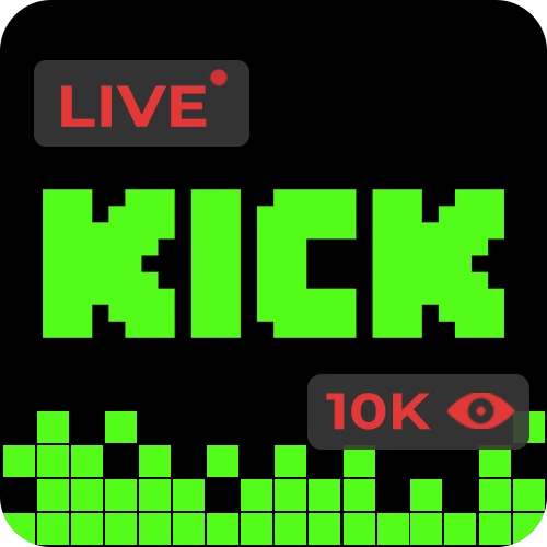 image for the kick button showing the kick logo and 10k views