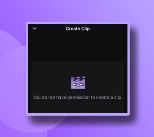 image showing no permission to clip the stream
