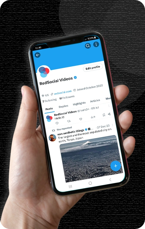 Hand holding a smartphone displaying a Twitter (X) profile with tweets, showcasing why X doesn't reveal tweet viewers